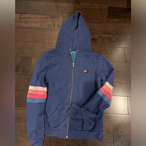 Aviator Nation Soul Zip Up Hoodie Sweatshirt Blue Pink Limited